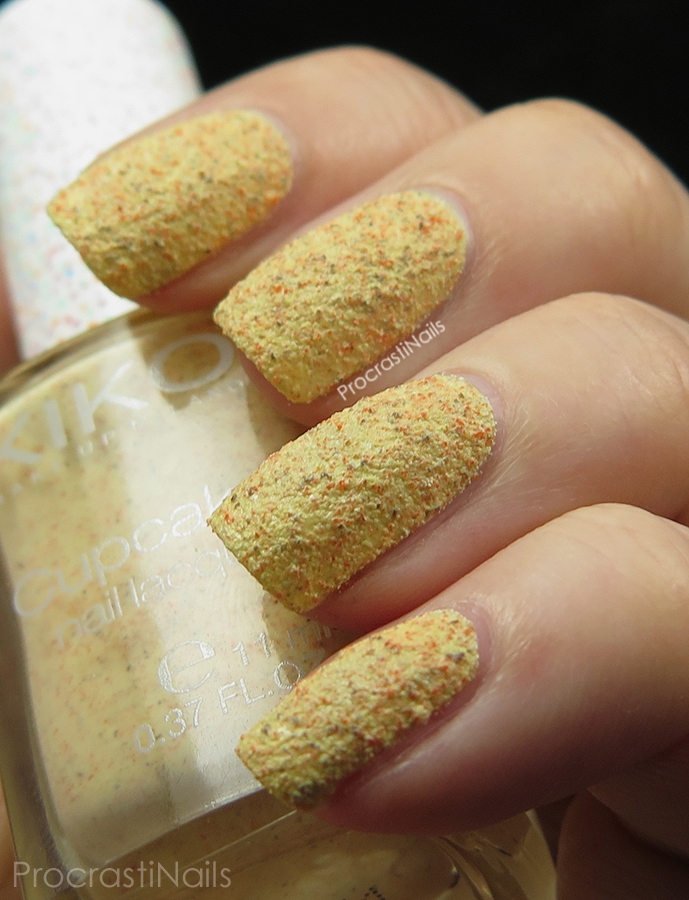 Swatch of Kiko Textured Cupcake Nail Lacquer 648 Pineapple