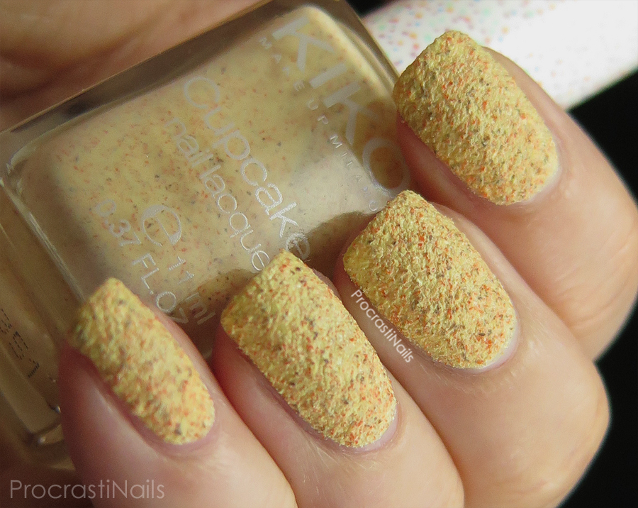 Swatch of Kiko Textured Cupcake Nail Lacquer 648 Pineapple