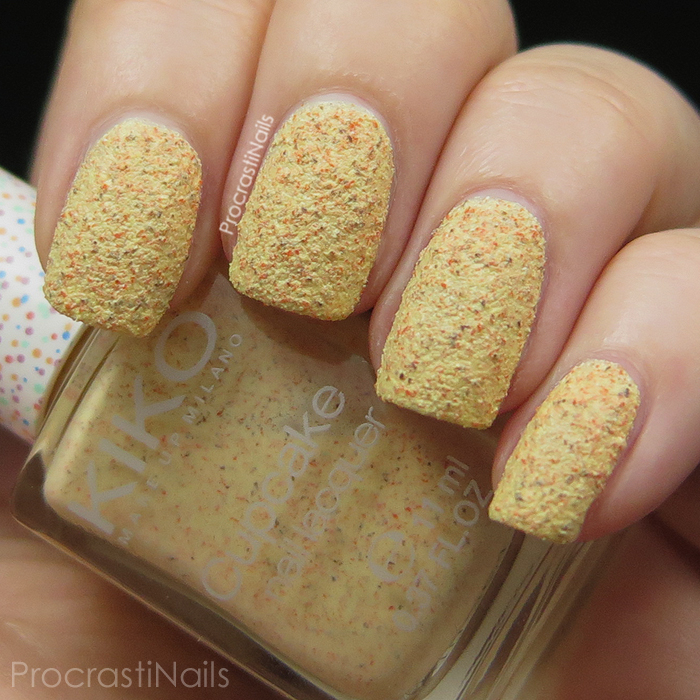 Swatch of Kiko Textured Cupcake Nail Lacquer 648 Pineapple